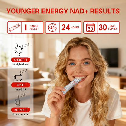 DNOUHN NAD Liquid Supplement 1500mg, Nicotinamide Riboside & Resveratrol with PQQ, NAD Supplement for Women & Men, Boosts Cellular Energy, Anti-Aging, Immune, Focus, 30 Packets - Maple Wellness Supplements