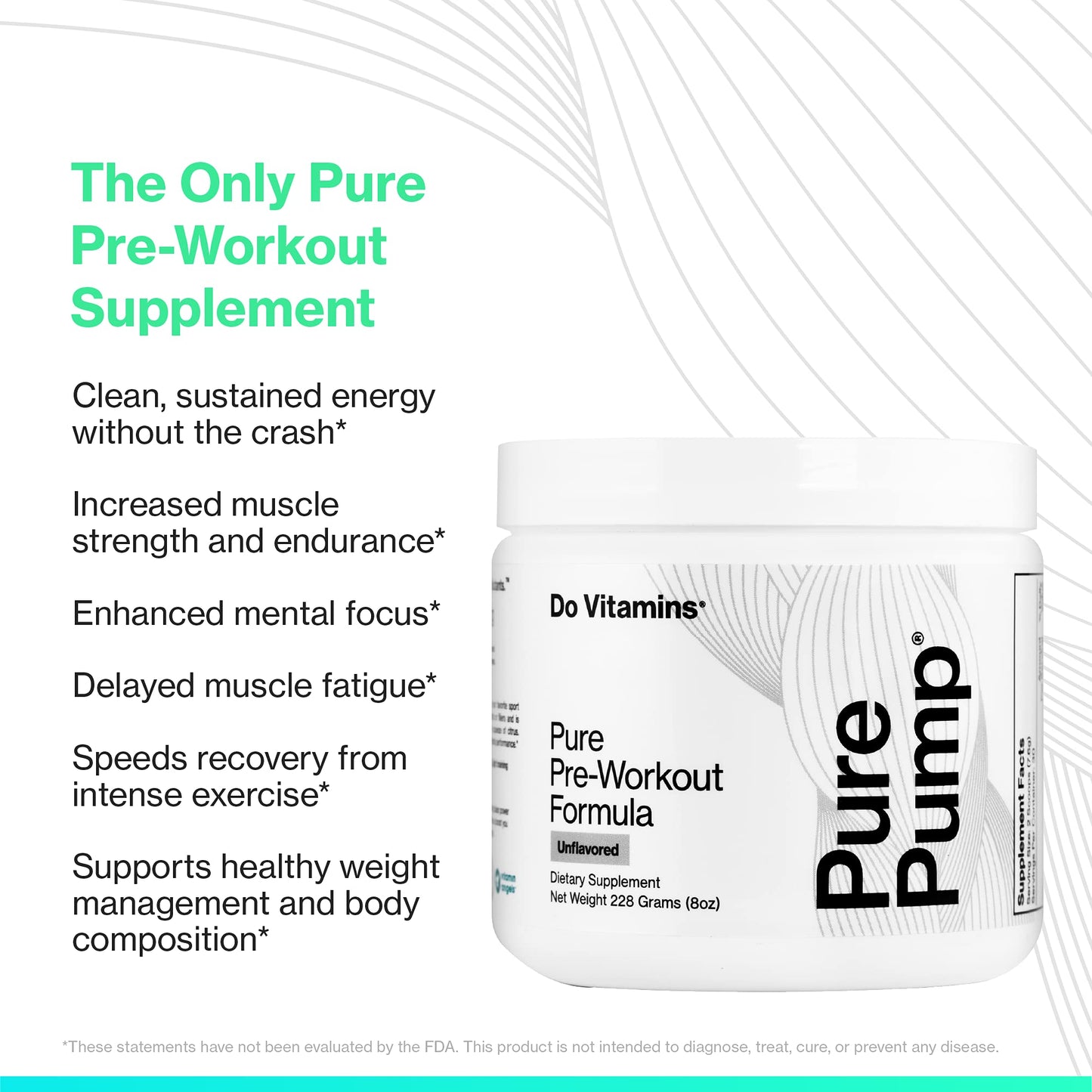 Do Vitamins PurePump Clean Pre Workout Powder for Men & Women - Preworkout with Creatine BCAA - Clean Energy Pre-Workout - All Actives. Zero fillers. - Maple Wellness Supplements