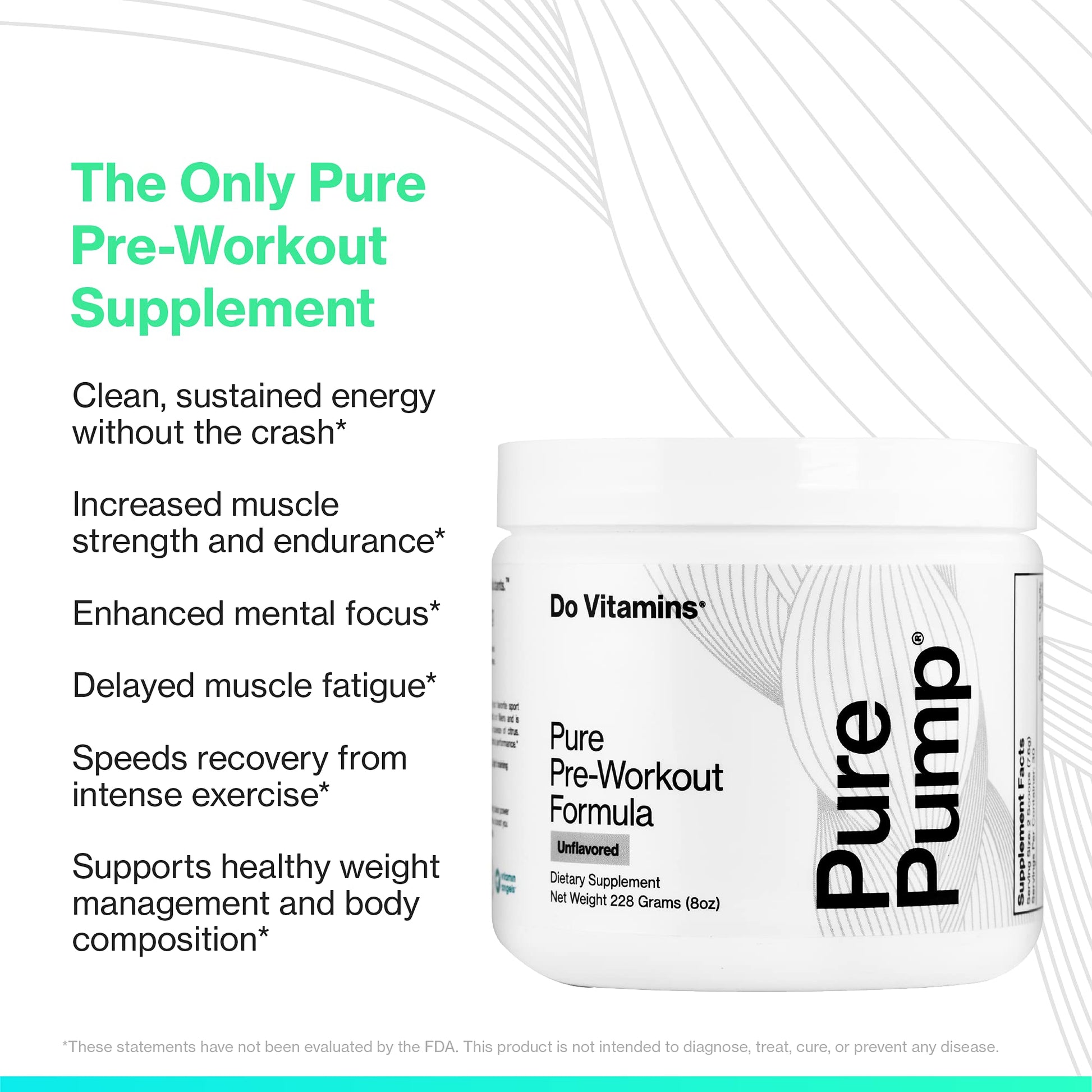 Do Vitamins PurePump Clean Pre Workout Powder for Men & Women - Preworkout with Creatine BCAA - Clean Energy Pre-Workout - All Actives. Zero fillers. - Maple Wellness Supplements