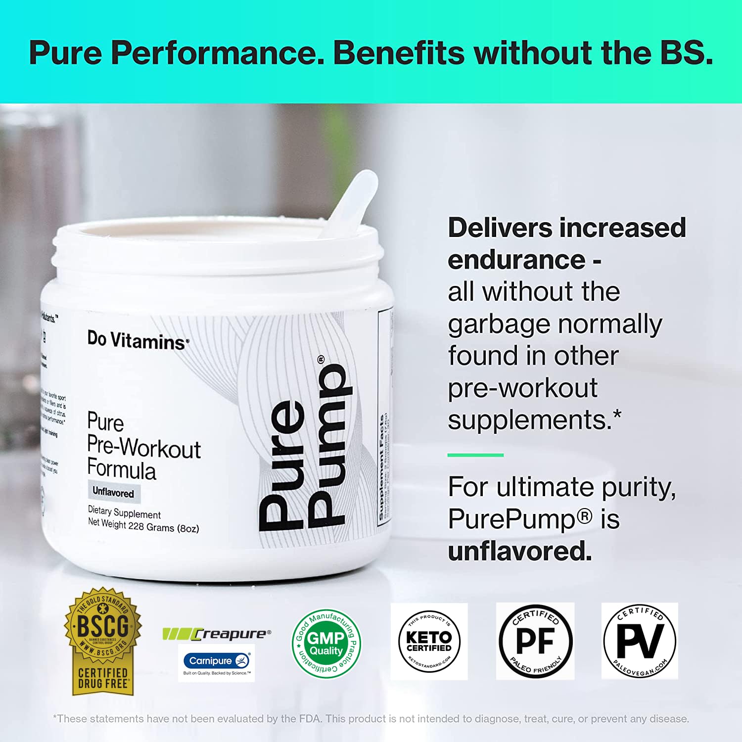 Do Vitamins PurePump Clean Pre Workout Powder for Men & Women - Preworkout with Creatine BCAA - Clean Energy Pre-Workout - All Actives. Zero fillers. - Maple Wellness Supplements