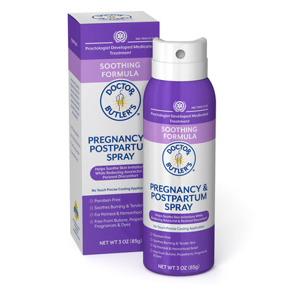 Doctor Butler's Pregnancy & Postpartum Spray - Perineal Spray and Hemorrhoid Treatment with Aloe and Chamomile, Pregnancy Support and Postpartum Essentials, Paraben Free (3oz) - Maple Wellness Supplements