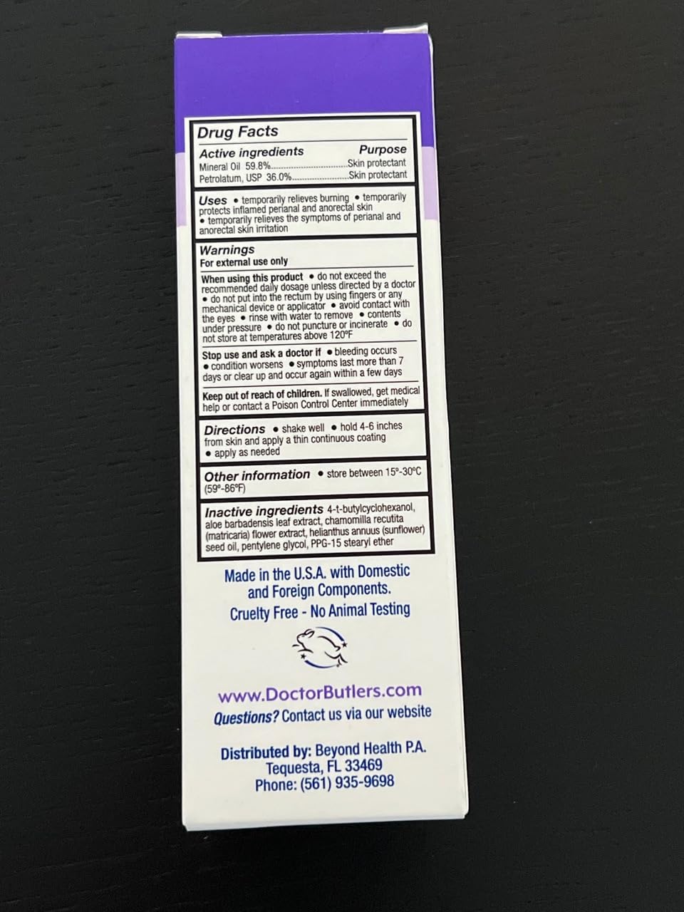 Doctor Butler's Pregnancy & Postpartum Spray - Perineal Spray and Hemorrhoid Treatment with Aloe and Chamomile, Pregnancy Support and Postpartum Essentials, Paraben Free (3oz) - Maple Wellness Supplements