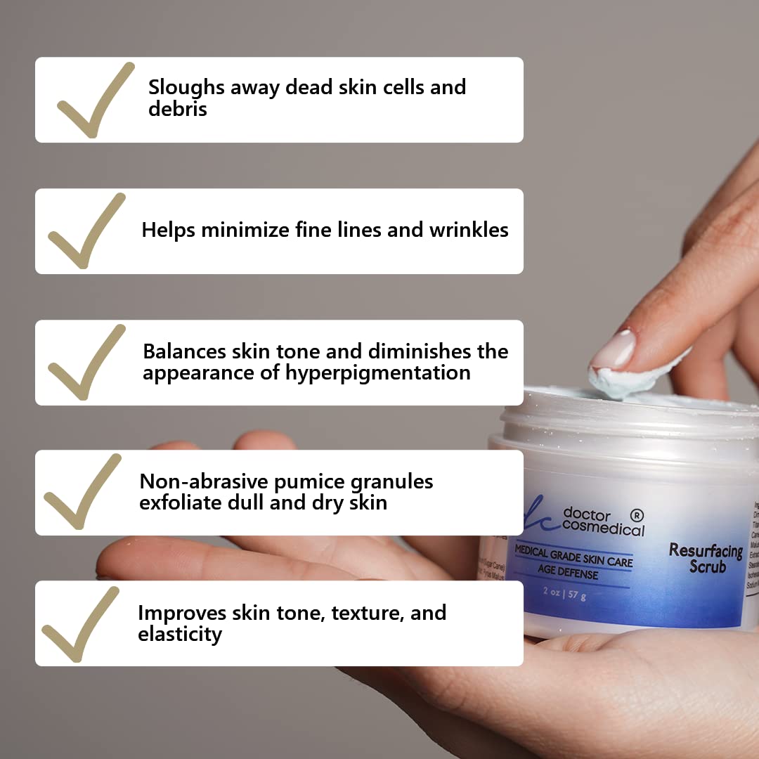 Doctor Cosmedical Professional Soft & Instant Facial Scrub | Skin Tightening & Brightening Face Scrub | Exfoliating Face Scrub | Skin Firming Formula to Reduce Wrinkle and Dark Spots | 2 Oz / 57g - Maple Wellness Supplements