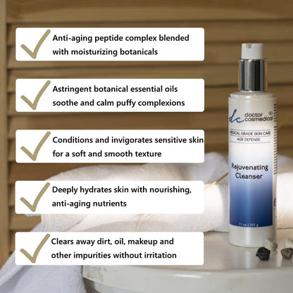 doctor cosmedical Rejuvenating Facial Cleanser Face Wash for Oily or Blemish-Prone Skin Ultra Gentle Daily Cleanser with Ginger Root Cucumber Fruit Extract Anti-Aging Skin Rescue Deep Cleanser - Maple Wellness Supplements