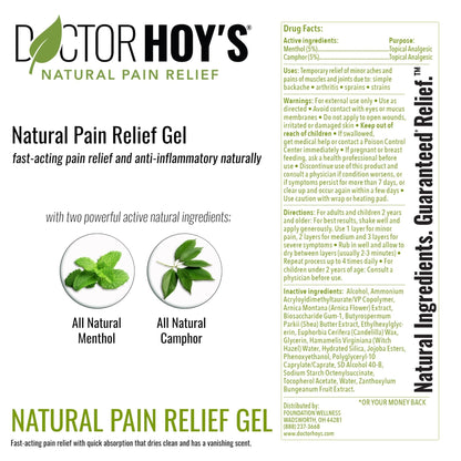DOCTOR HOY'S Natural Pain Relief Gel and Arnica Boost Recovery Cream, Clean, Safe, Effective Natural Pain Relief and Anti-Inflammatory, 3 oz Combo Pk - Maple Wellness Supplements