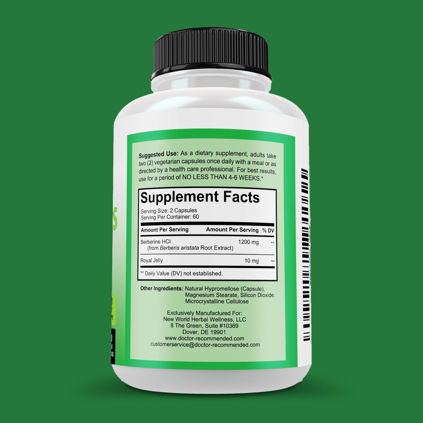 DOCTOR RECOMMENDED SUPPLEMENTS Plus 1200mg Per Serving - 120 Veggie Capsules with Royal Jelly - Maple Wellness Supplements
