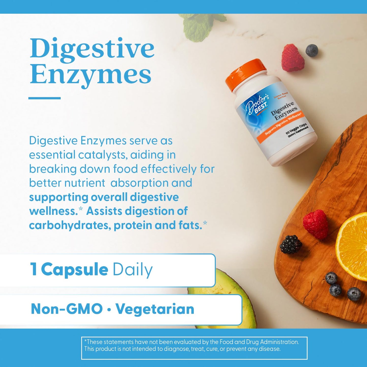 Doctor's Best Digestive Enzymes Supplement for Women & Men - Supports Gut Health, Digestion, & Overall Wellness, Formulated with Amylase, Super Enzyme Blend - Maple Wellness Supplements