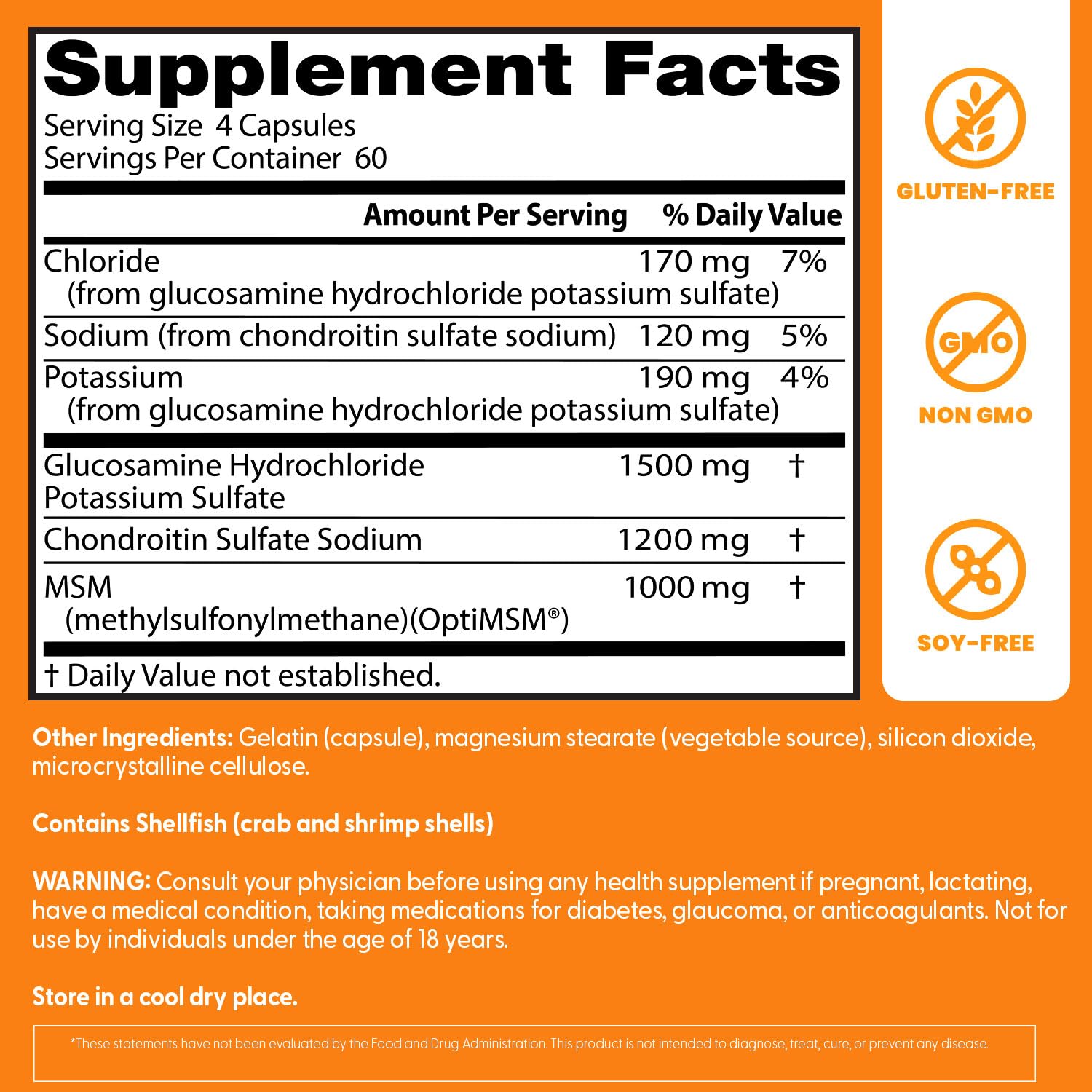 Doctor's BEST Glucosamine Chondroitin MSM - Joint Health Support Supplement for Women & Men, Nutritional Support for Joint Strength, Hair, Skin, & Nails - Maple Wellness Supplements