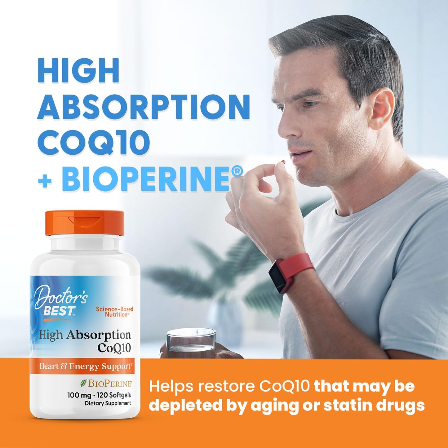 Doctor's Best High Absorption CoQ10 with BioPerine Supplement - Coenzyme Q10 Softgels for Heart Health & Antioxidant Support, Naturally Fermented CoQ10 100mg - Maple Wellness Supplements