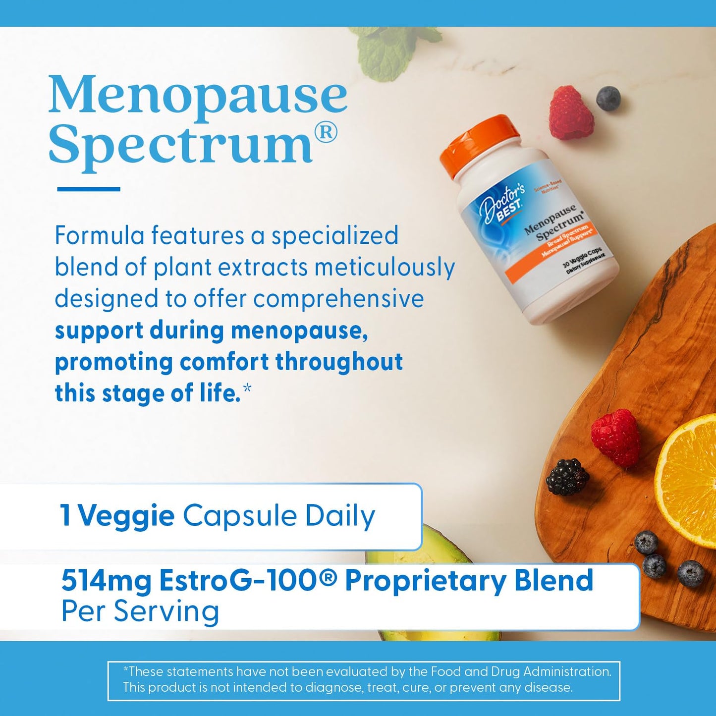 Doctors Best Menopause Spectrum, Broad Spectrum Menopausal Support, Non-GMO, Gluten Free, Soy Free, Vegan 30 Veggie Caps - Maple Wellness Supplements