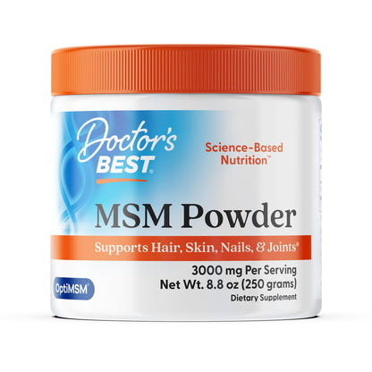 Doctor's Best MSM Powder Supplement for Men & Women - Supports Hair, Skin, Nails, Joint Health, & Mobility, Delivers Beneficial Sulfur with OptiMSM - Maple Wellness Supplements