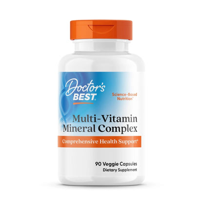 Doctors Best Multi-Vitamin Mineral Complex, Comprehensive Health Support, Non-GMO, Gluten Free, Vegan 90 Veggie Capsules - Maple Wellness Supplements
