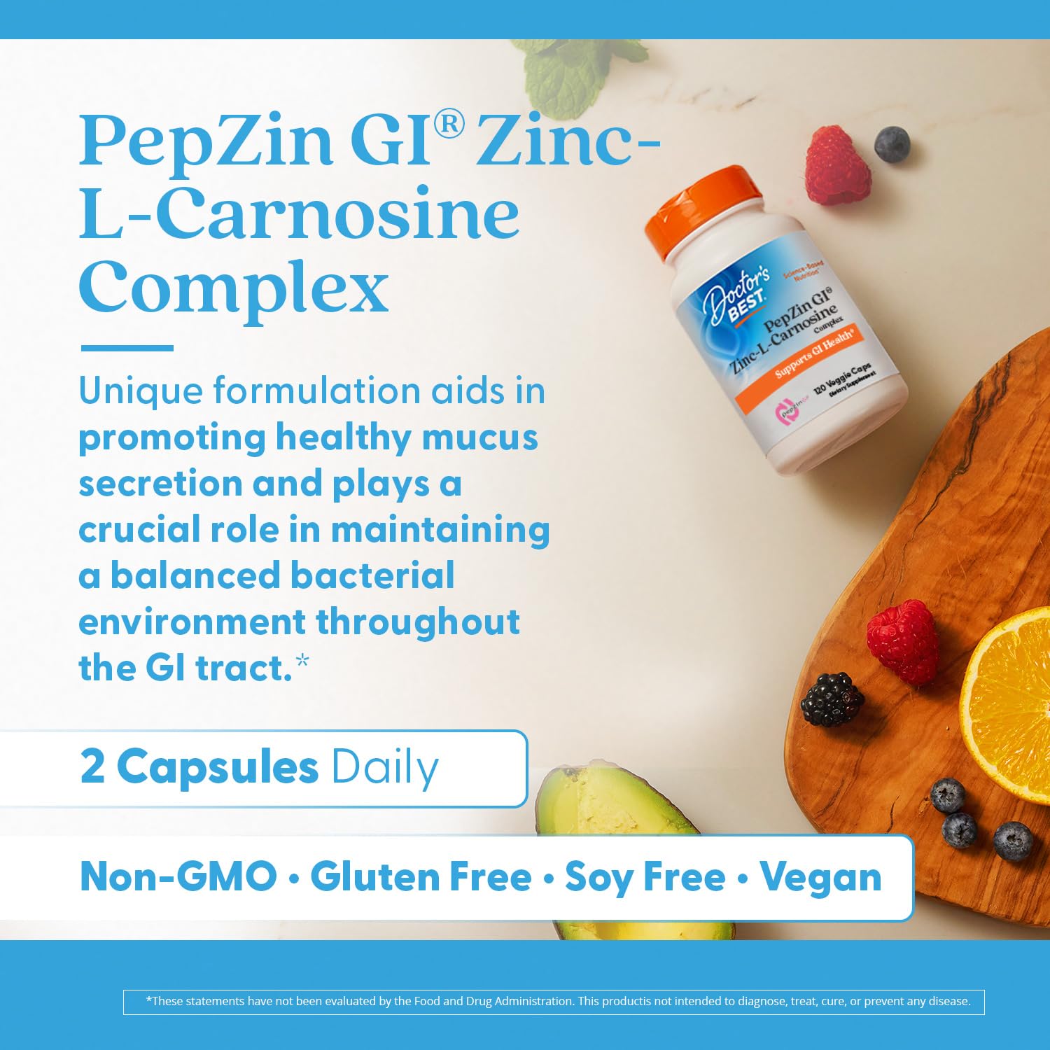 Doctor's Best PepZin GI, Zinc-L-Carnosine Complex for Men & Women - Zinc Carnosine Supplement Caps for Gut Health, Digestive Support, & Stomach Comfort - Maple Wellness Supplements