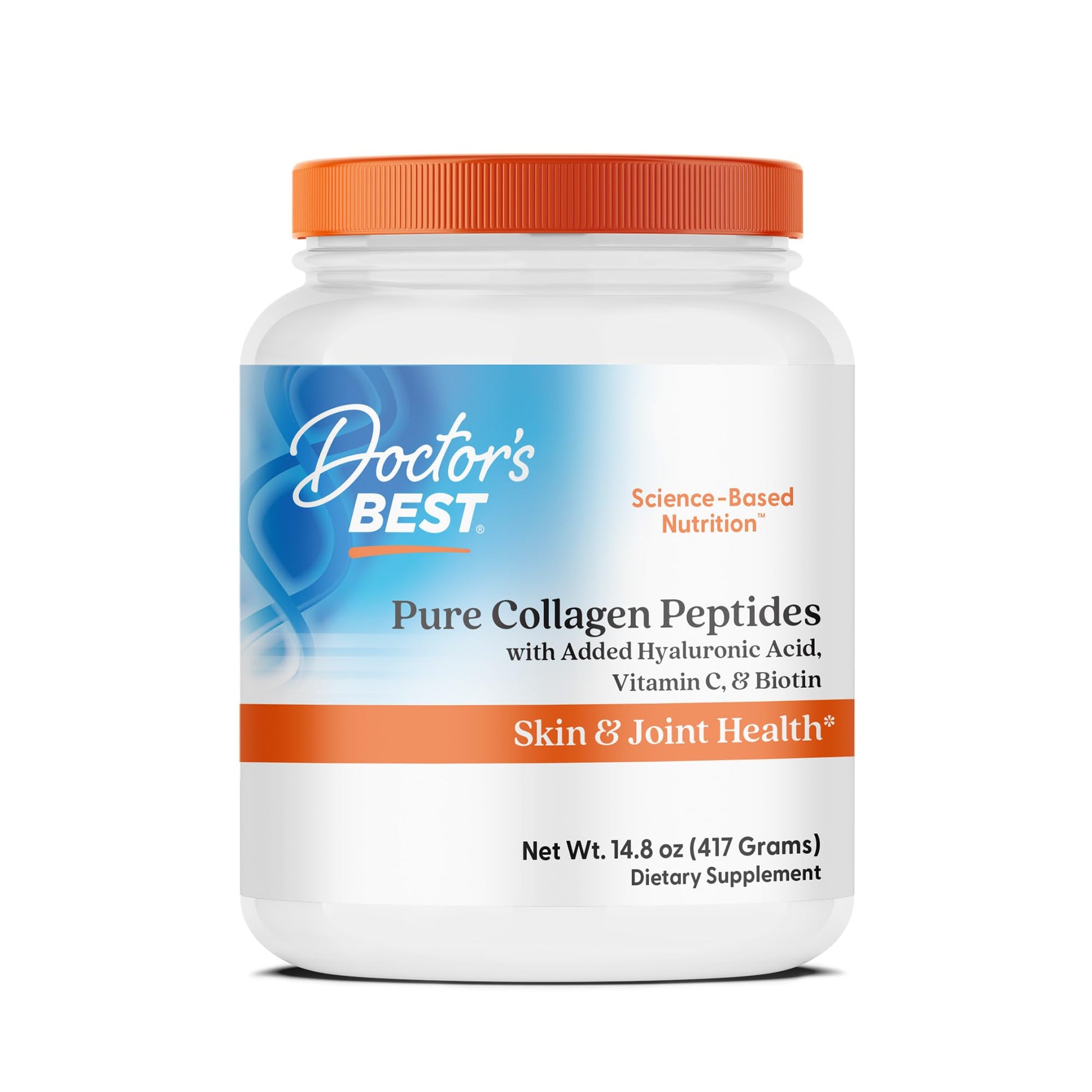 Doctor's BEST Pure Collagen Peptides w/Hyaluronic Acid - Collagen Powder Supplement for Women & Men, Unflavored, 18 g Protein & 90 mg Vitamin C per Serving, Supports Healthy Skin & Hair - 14.8 oz - Maple Wellness Supplements