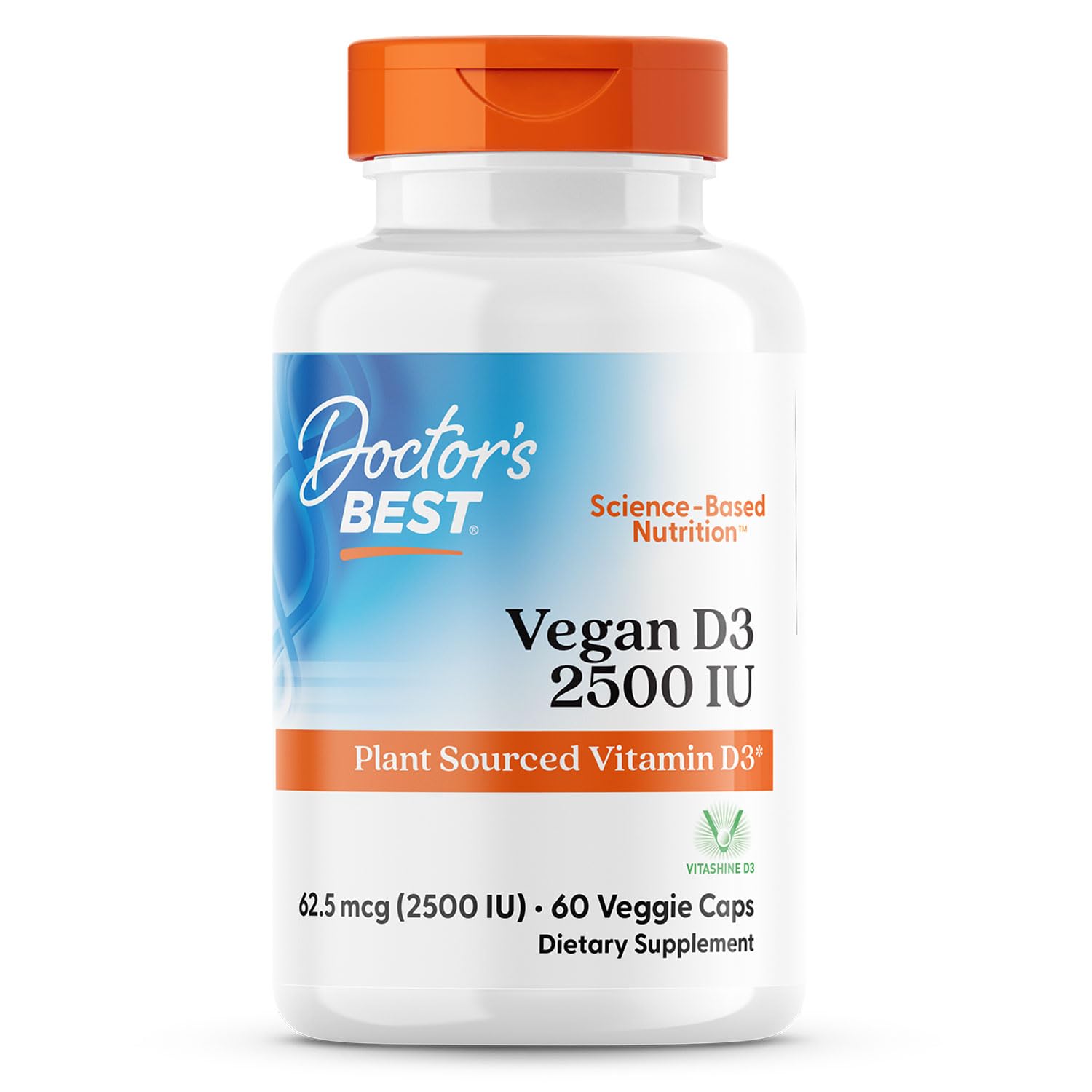 Doctors Best Vegan Vitamin D3 2500 IU Veg Caps - Vegan Vitamin D Supplement for Men & Women, Helps Support Calcium Absorption, Heart Health & Immune Support, - Maple Wellness Supplements