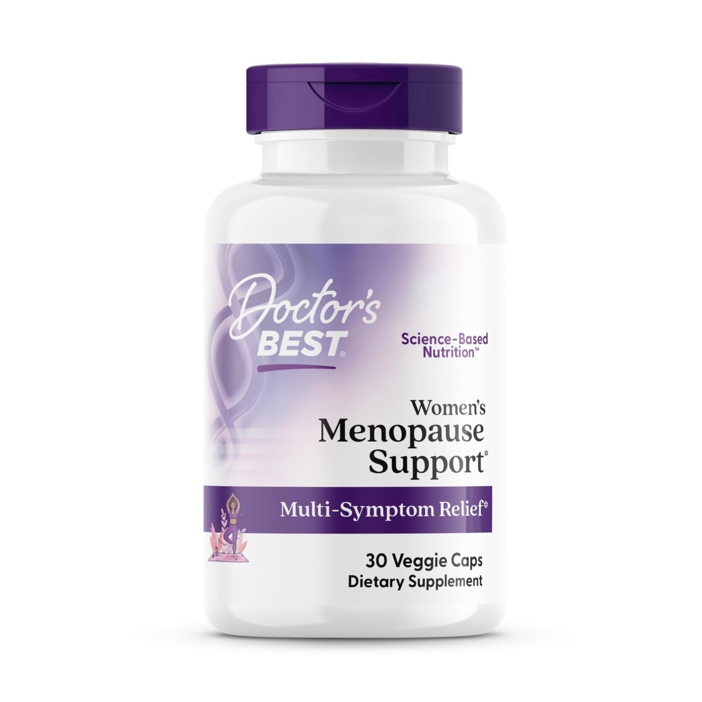 Doctors Best Womens Menopause Support (Soy Isoflavone, Black Cohosh, Chaste Tree), Multi-Symptom Relief, Non-GMO, Gluten Free, Vegan 30 Veggie Caps - Maple Wellness Supplements