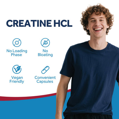 Doctor's Recipes Creatine HCl Capsules, 750 mg, Creatine Hydrochloride for Women & Men, Strength & Recovery, Brain Health, Fast Absorbing, Vegan, 90 Capsules - Maple Wellness Supplements