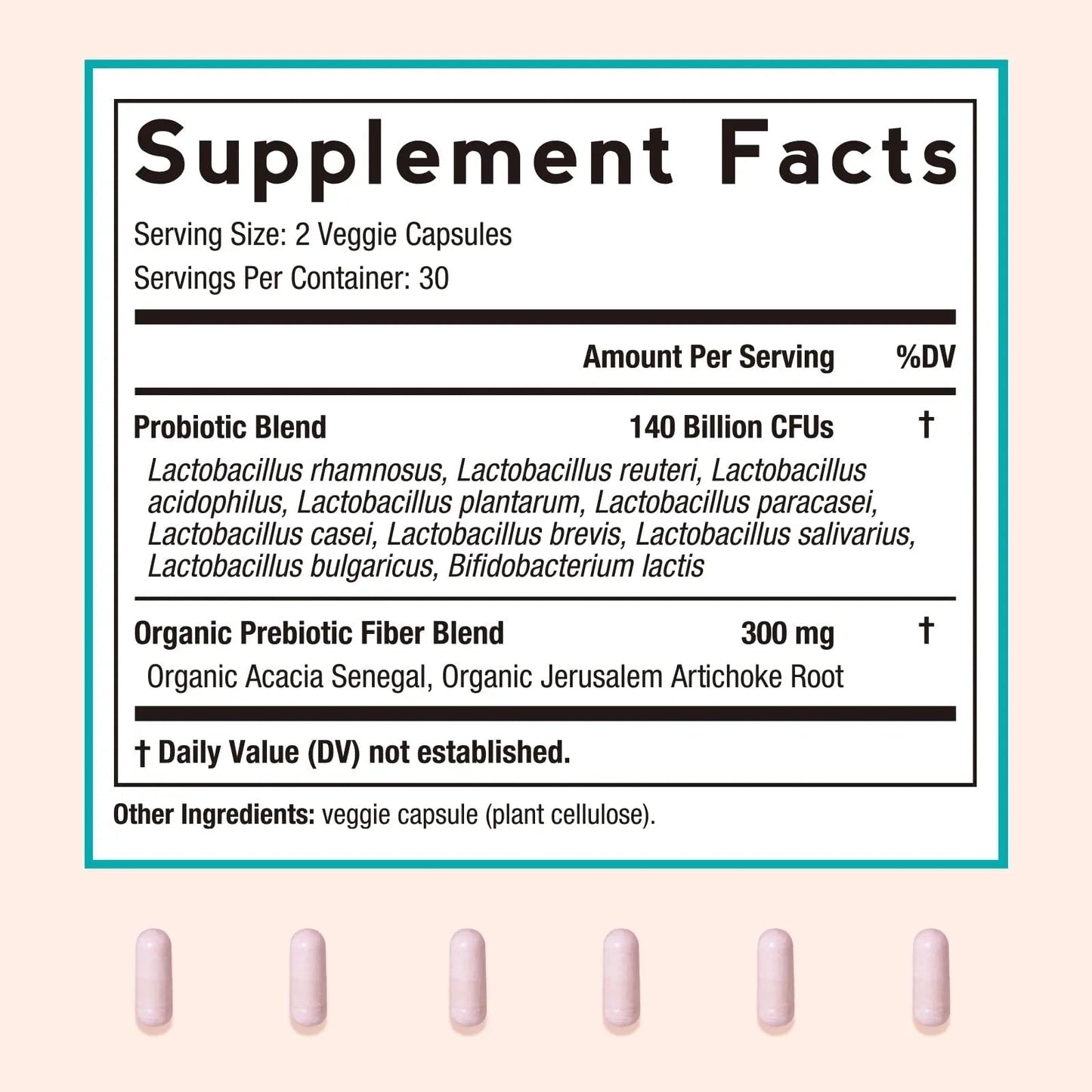 Doctor's Recipes Probiotics for Women, Organic Prebiotics and Probiotics for Digestive Health, Vaginal Health, 140 Billion CFU, 10 Strains, Shelf Stable, 60 Capsules - Maple Wellness Supplements