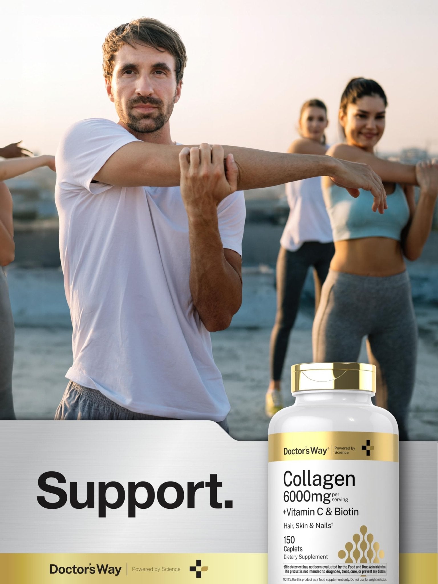 Doctor's Way Collagen Complex | 150 Caplets | with Vitamin C and Biotin | Non-GMO, Gluten Free Supplement - Maple Wellness Supplements