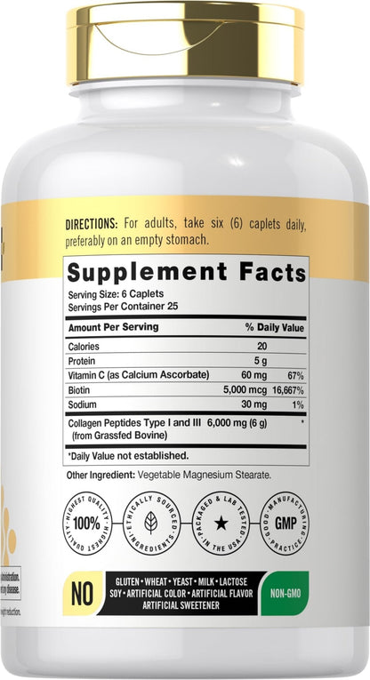 Doctor's Way Collagen Complex | 150 Caplets | with Vitamin C and Biotin | Non-GMO, Gluten Free Supplement - Maple Wellness Supplements
