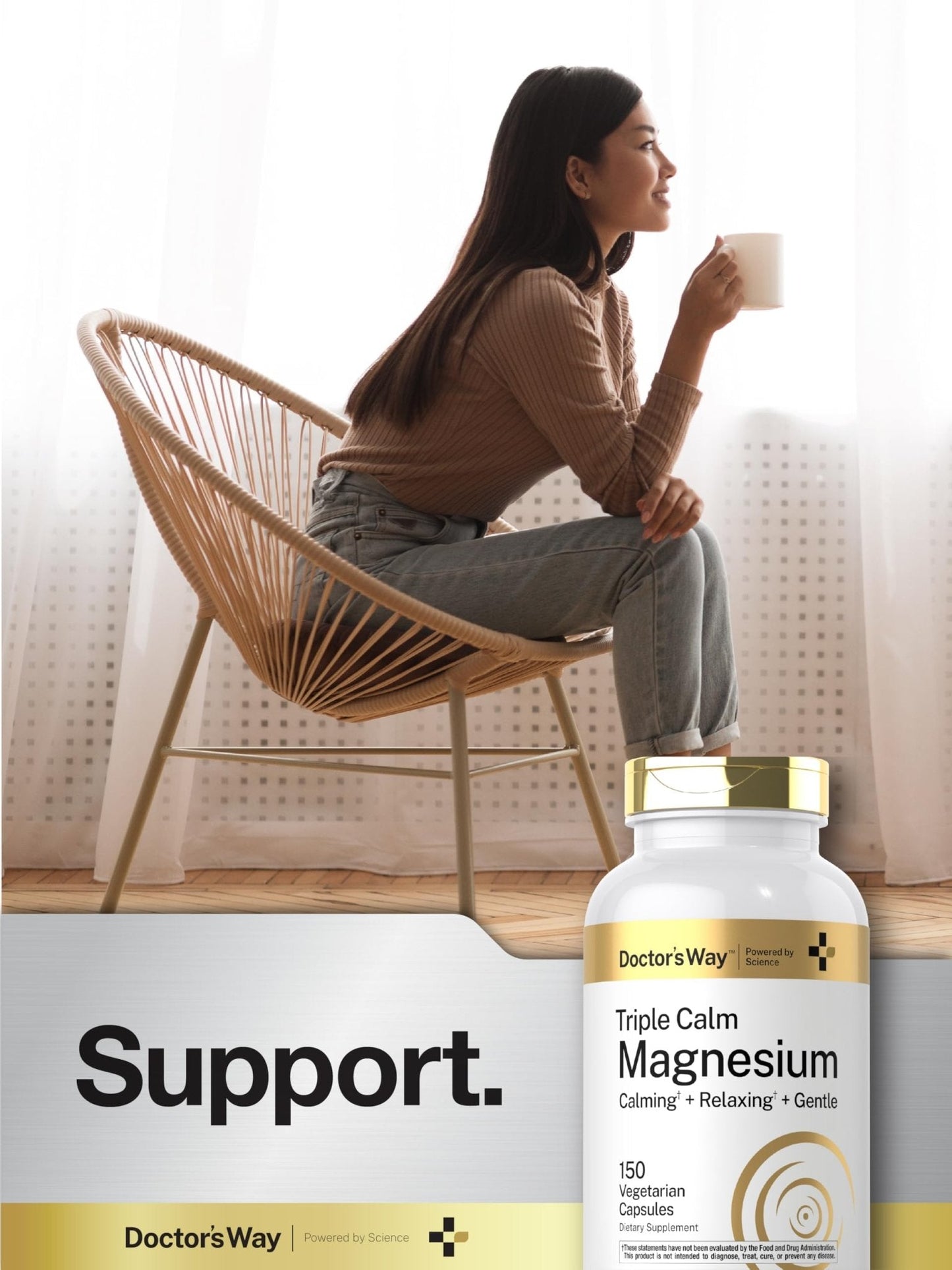 Doctor's Way Triple Magnesium Complex | 150 Capsules | Citrate, Glycinate, & Malate Supplement | Vegetarian, Non-GMO, Gluten Free Formula - Maple Wellness Supplements