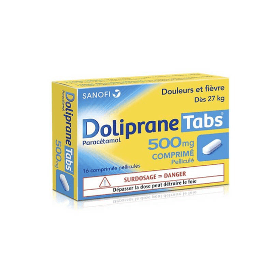 Doliprane Tabs 500mg - 16 tablets SANOFI - Maple Wellness Supplements
