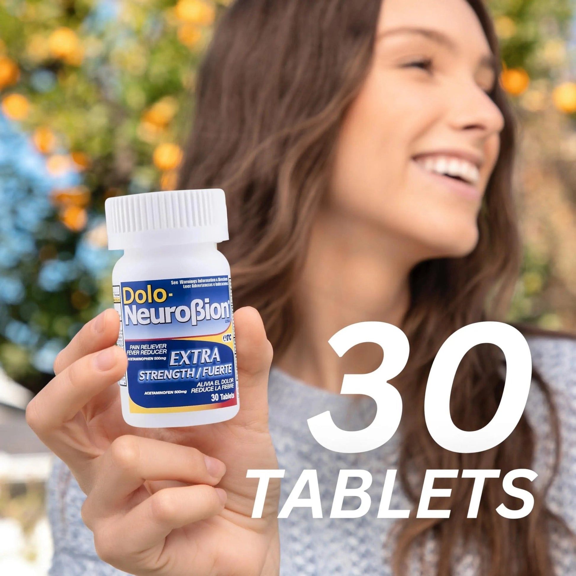 Dolo Neurobion 30 Tablets - Pain Reliever, Fever Reducer, Extra Strength, Fuerte, Alivia el Dolor, Reduce la Fiebre - Maple Wellness Supplements