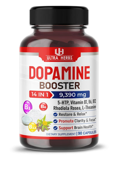 Dopamine Focus Supplement Ashwagandha 5000mg 5-HTP 50mg Rhodiola Rosea 2000mg - Maple Wellness Supplements