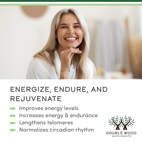 Double Wood Supplements NAD+ Anti Aging & Cell Regeneration | 500mg of 95% Pure NAD Plus Per Serving, 30 Day Supply | Similar to Nicotinamide Riboside - Maple Wellness Supplements