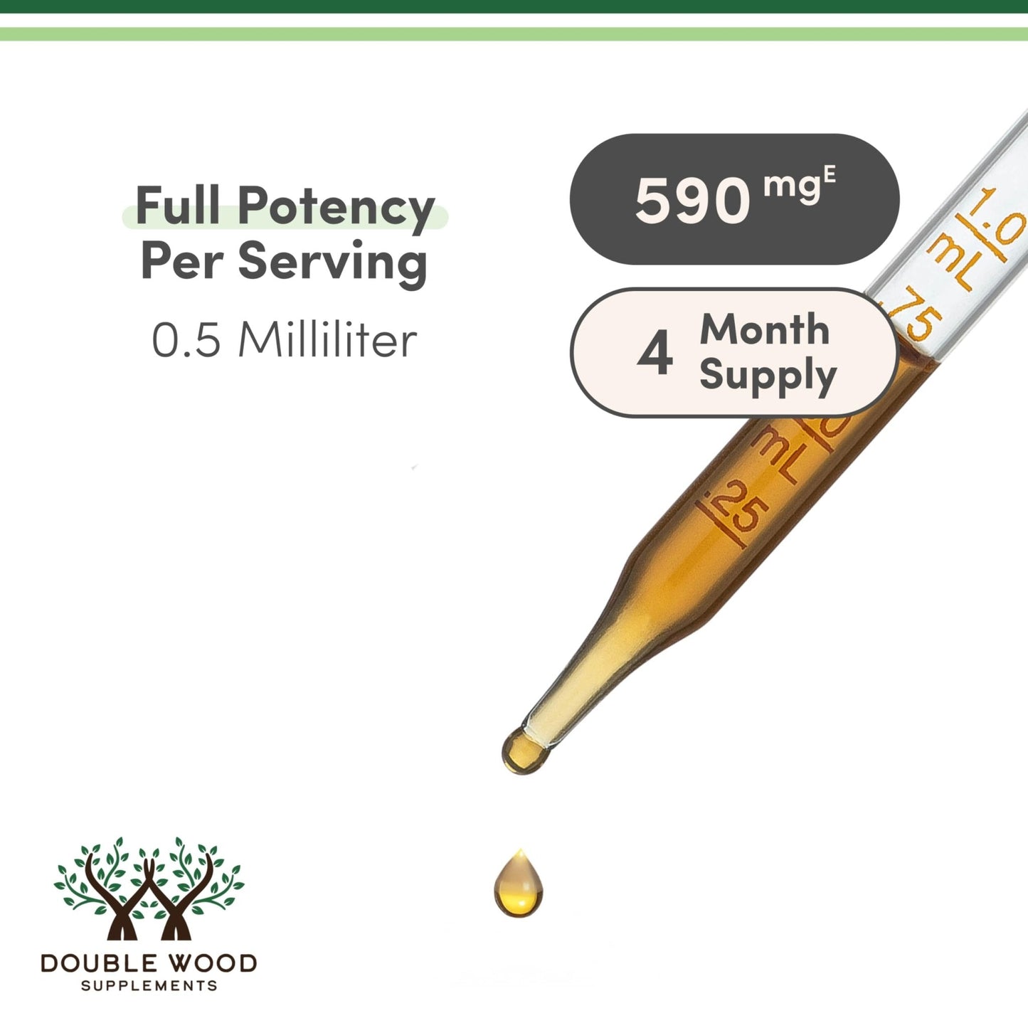 Double Wood Supplements Organic Lemon Balm Tincture - for Digestion & Relaxation 590mg - 2FL OZ, 120 Servings - Maple Wellness Supplements