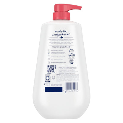 Dove Body Wash with Pump Rejuvenate Pomegranate & Hibiscus for 24hr Lotion-Soft Skin Moisturizing Skin Cleanser - Maple Wellness Supplements