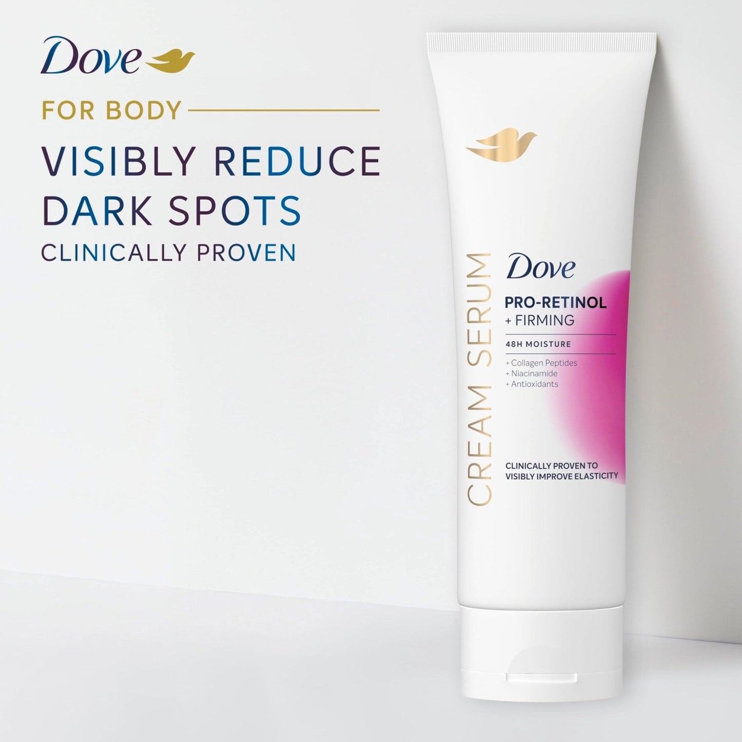 Dove Cream Serum Pro-Retinol + Firming for Elasticity and Firmness, with Collagen Peptides, Niacinamide and Antioxidants Lotion, 8 oz - Maple Wellness Supplements