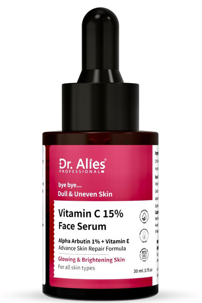 Dr. Alies Professional 15% Vitamin C Face Serum | Advanced Skin Clarifying with Vitamin E | Reduces Acne Marks | 30ml - Maple Wellness Supplements