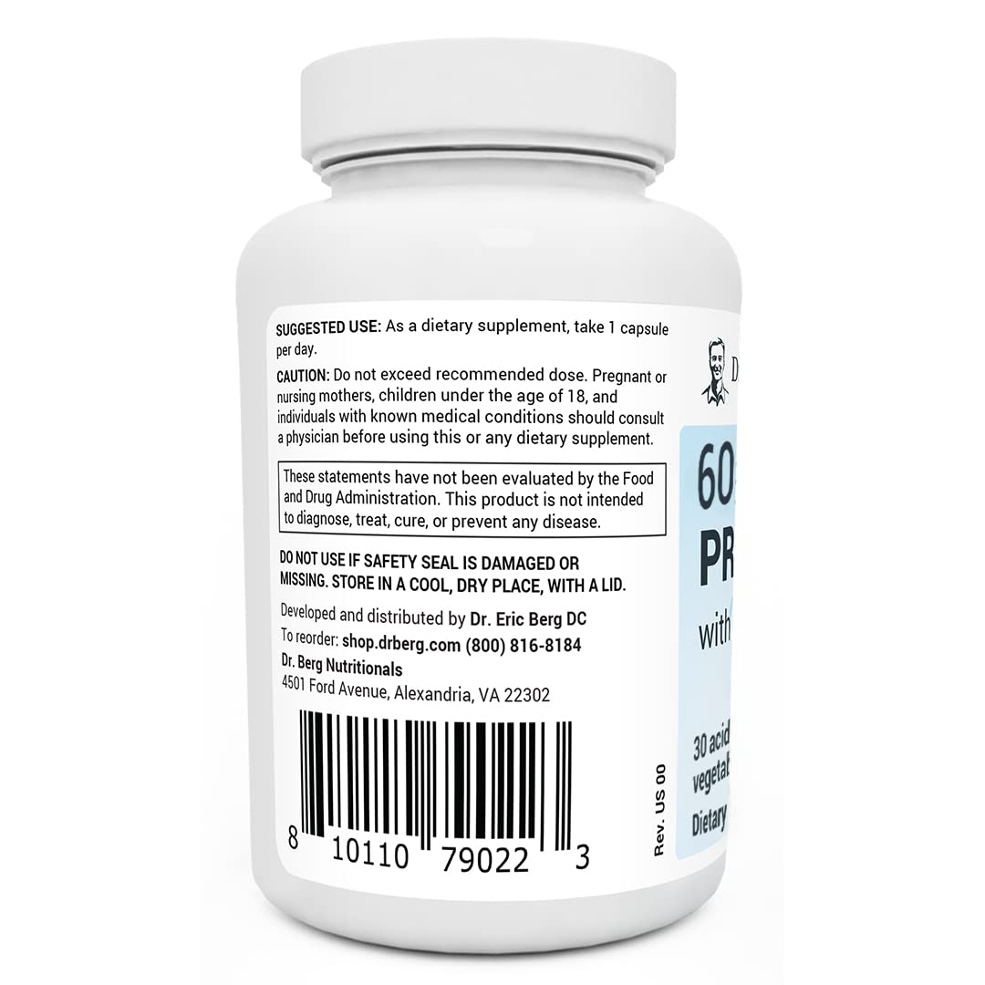 Dr. Berg 60 Billion Probiotic Supplement - Probiotics for Men & Women - Pre and Probiotics - Maple Wellness Supplements