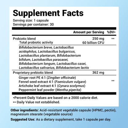 Dr. Berg 60 Billion Probiotic Supplement - Probiotics for Men & Women - Pre and Probiotics - Maple Wellness Supplements