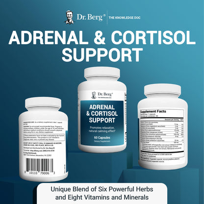 Dr. Berg Adrenal & Cortisol Supplement New Formula - Adrenal Supplement & Cortisol - Maple Wellness Supplements