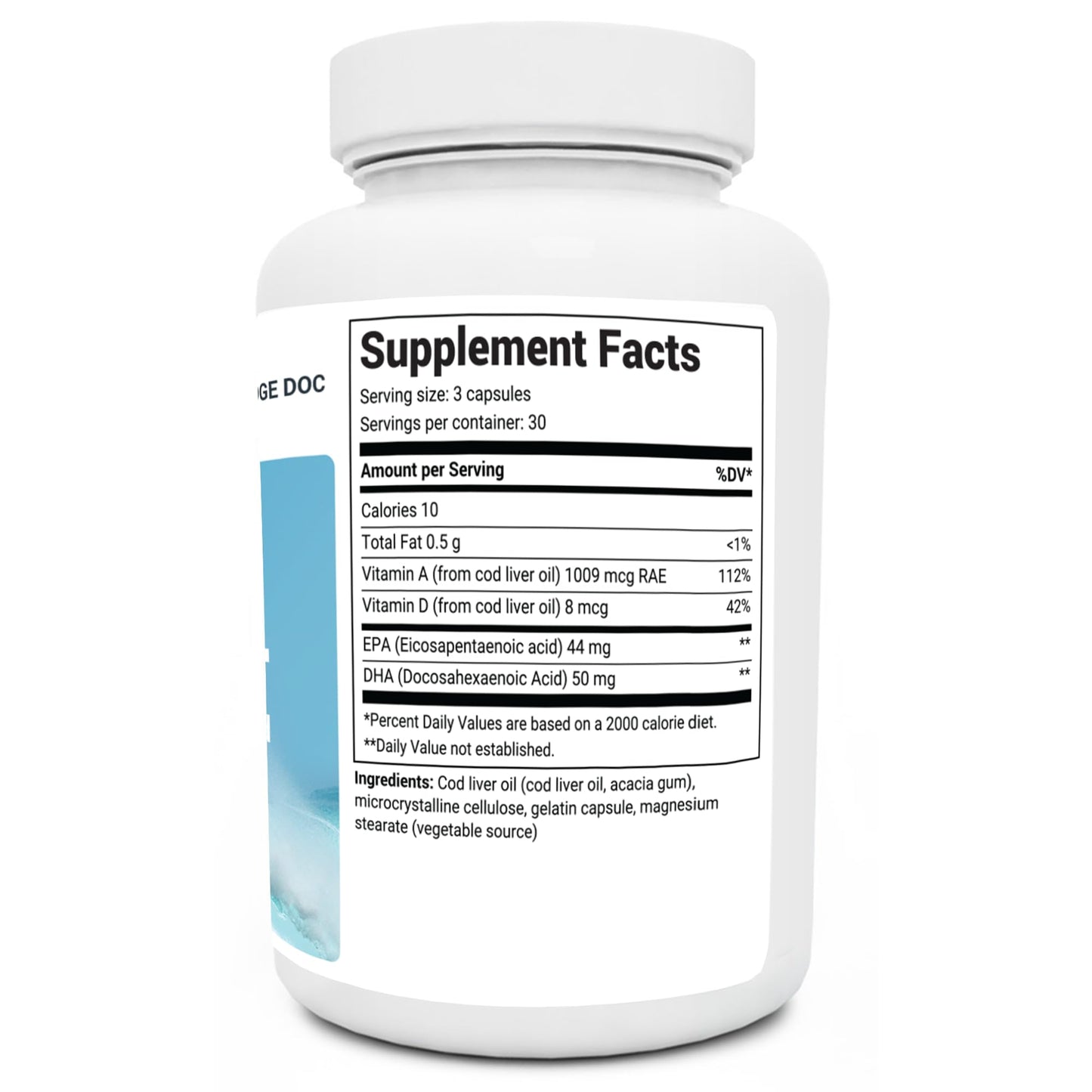 Dr. Berg Cod Liver Oil Capsules - New Formula Without OxBile - Rich in Omega-3 Fatty - Maple Wellness Supplements