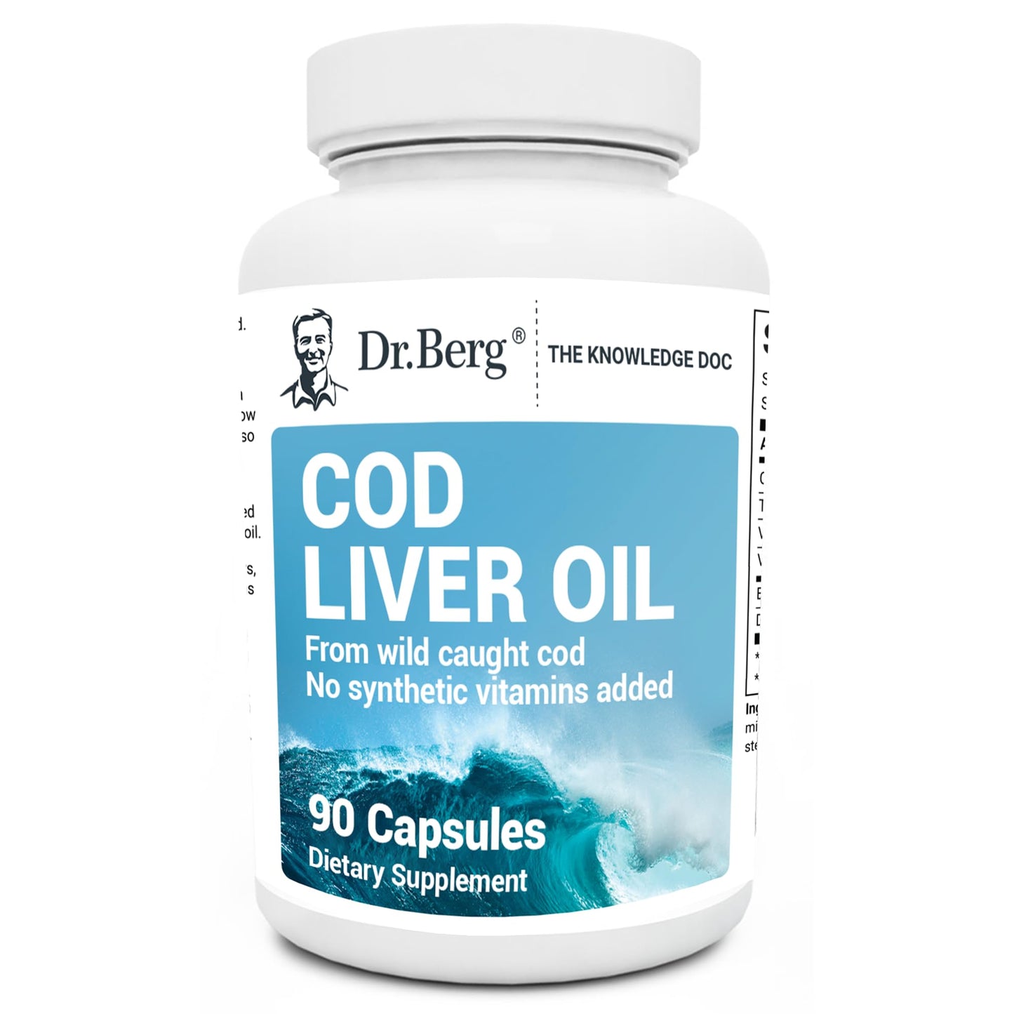 Dr. Berg Cod Liver Oil Capsules - New Formula Without OxBile - Rich in Omega-3 Fatty - Maple Wellness Supplements