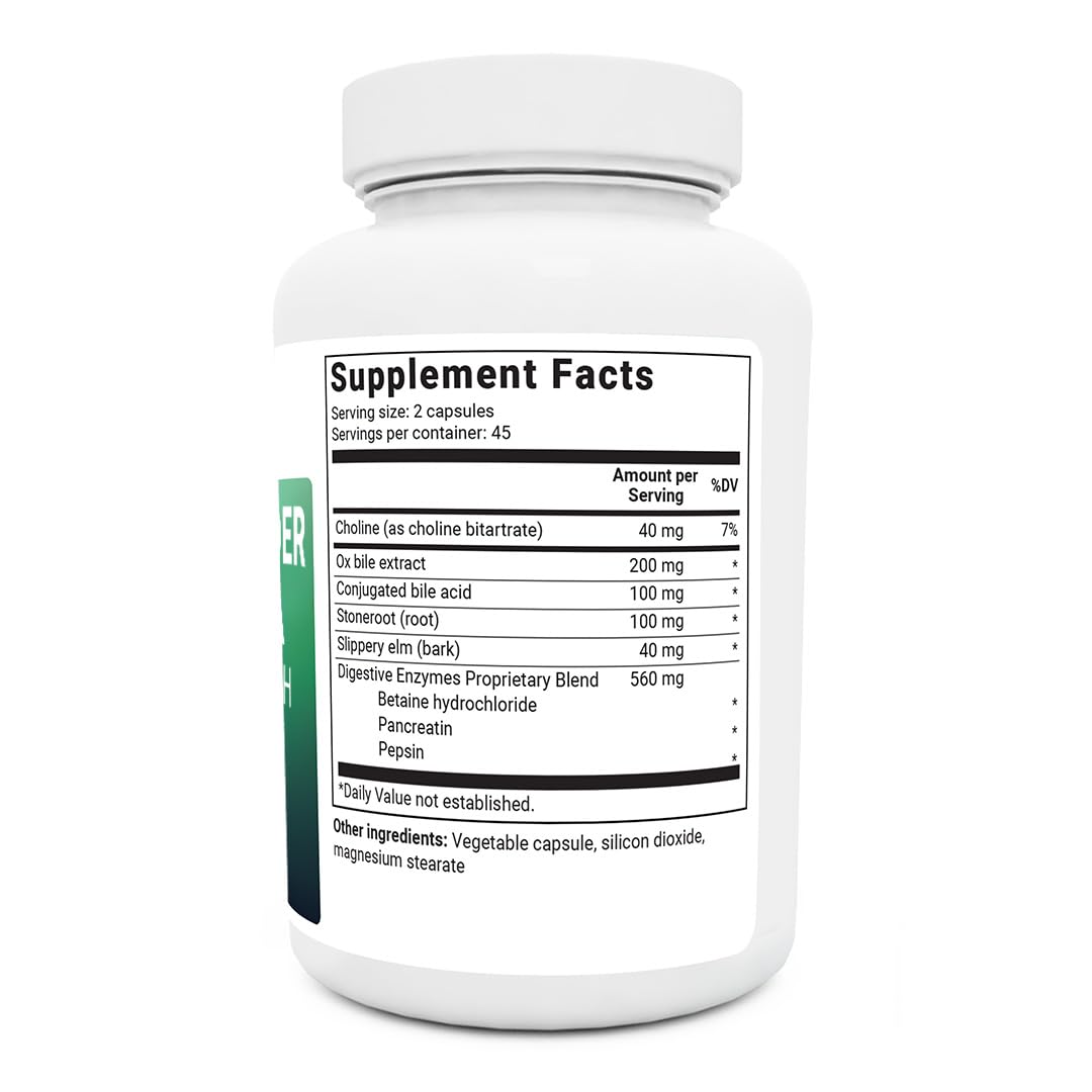 Dr. Berg Gallbladder Formula Extra Strength - Made w/Purified Bile Salts & Ox Bile Digestive - Maple Wellness Supplements