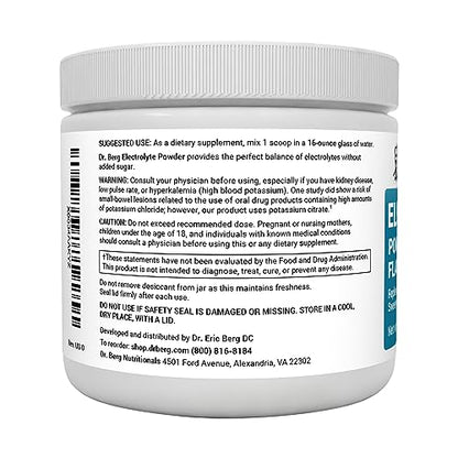 Dr. Berg Hydration Keto Electrolyte Powder - Enhanced w/ 1,000mg of Potassium - Maple Wellness Supplements