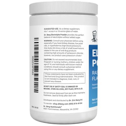 Dr. Berg Hydration Keto Electrolyte Powder - Enhanced w/ 1,000mg of Potassium - Maple Wellness Supplements
