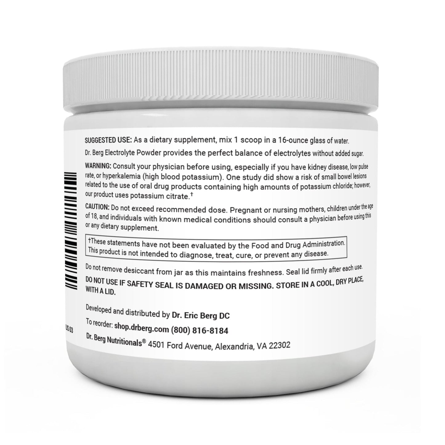 Dr. Berg Hydration Keto Electrolyte Powder - Enhanced w/ 1,000mg of Potassium - Maple Wellness Supplements