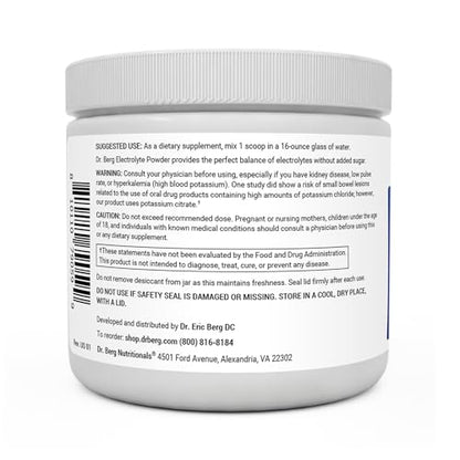 Dr. Berg Hydration Keto Electrolyte Powder - Enhanced w/ 1,000mg of Potassium - Maple Wellness Supplements
