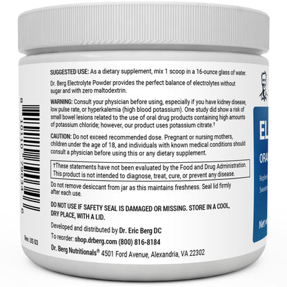 Dr. Berg Hydration Keto Electrolyte Powder - Enhanced w/ 1,000mg of Potassium & Real - Maple Wellness Supplements