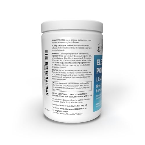 Dr. Berg Hydration Keto Electrolyte Powder - Enhanced w/ 1,000mg of Potassium & Real - Maple Wellness Supplements