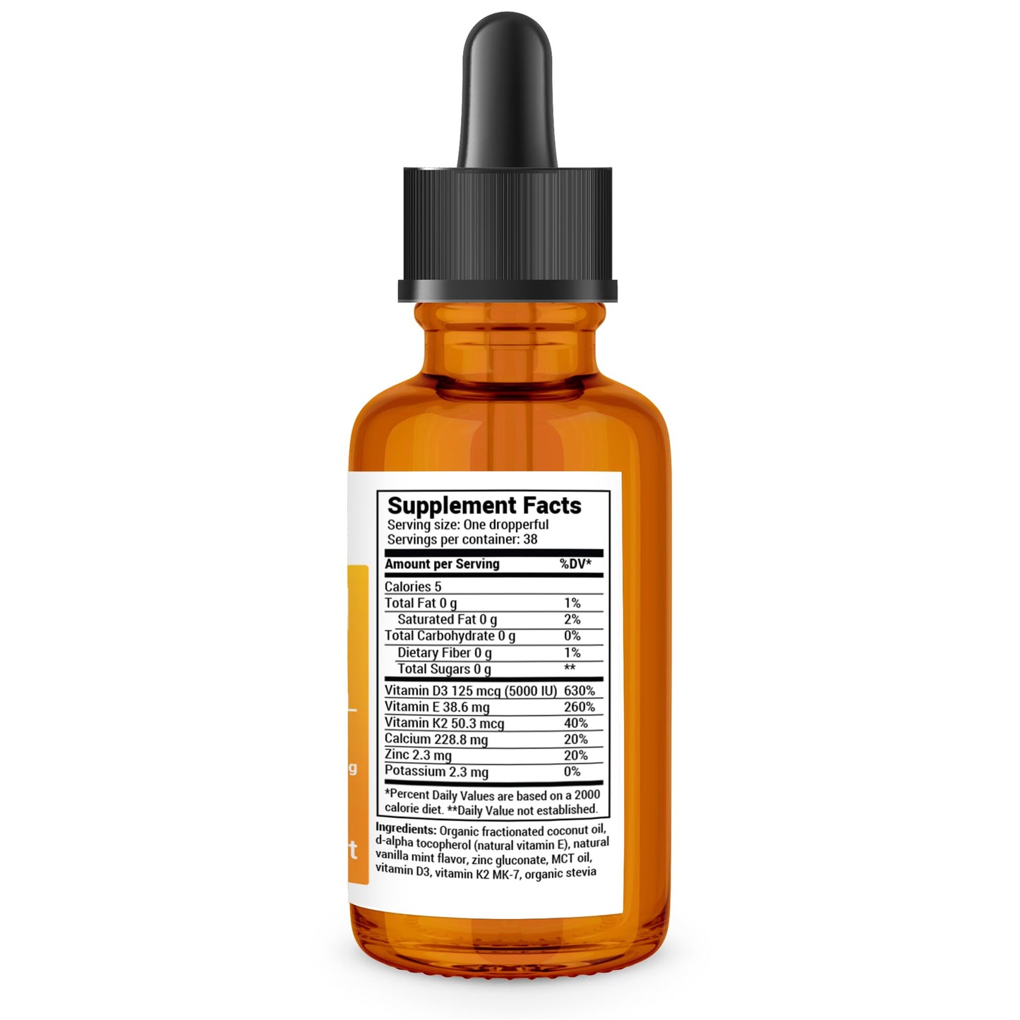 Dr. Berg Liquid Vitamin D3 & K2 Supplement - For Bone, Teeth, Mood & Immune Health - Maple Wellness Supplements