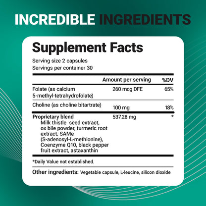 Dr. Berg Liver Cleanse Detox Capsules w/Unique Blend of Milk Thistle, Ox Bile & Folate - Liver Supplement Includes Turmeric, Black Pepper & Choline - 60 Capsules - Maple Wellness Supplements
