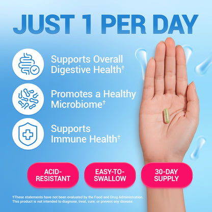 Dr. Berg Probiotic Supplement (60 Billion CFUs) - Helps Ease Occasional Constipation, Diarrhea, Gas & Bloating* - Pre and Probiotics for Digestive Health - 30 Probiotic Capsules - Maple Wellness Supplements