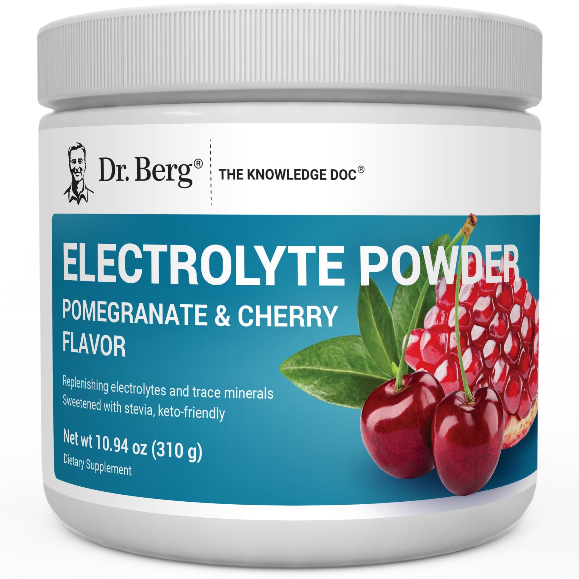 Dr. Berg Zero Sugar Hydration Keto Electrolyte Powder - Enhanced w/ 1000 mg of Potassium & Real Pink Himalayan Salt (NOT Table Salt) - Maple Wellness Supplements