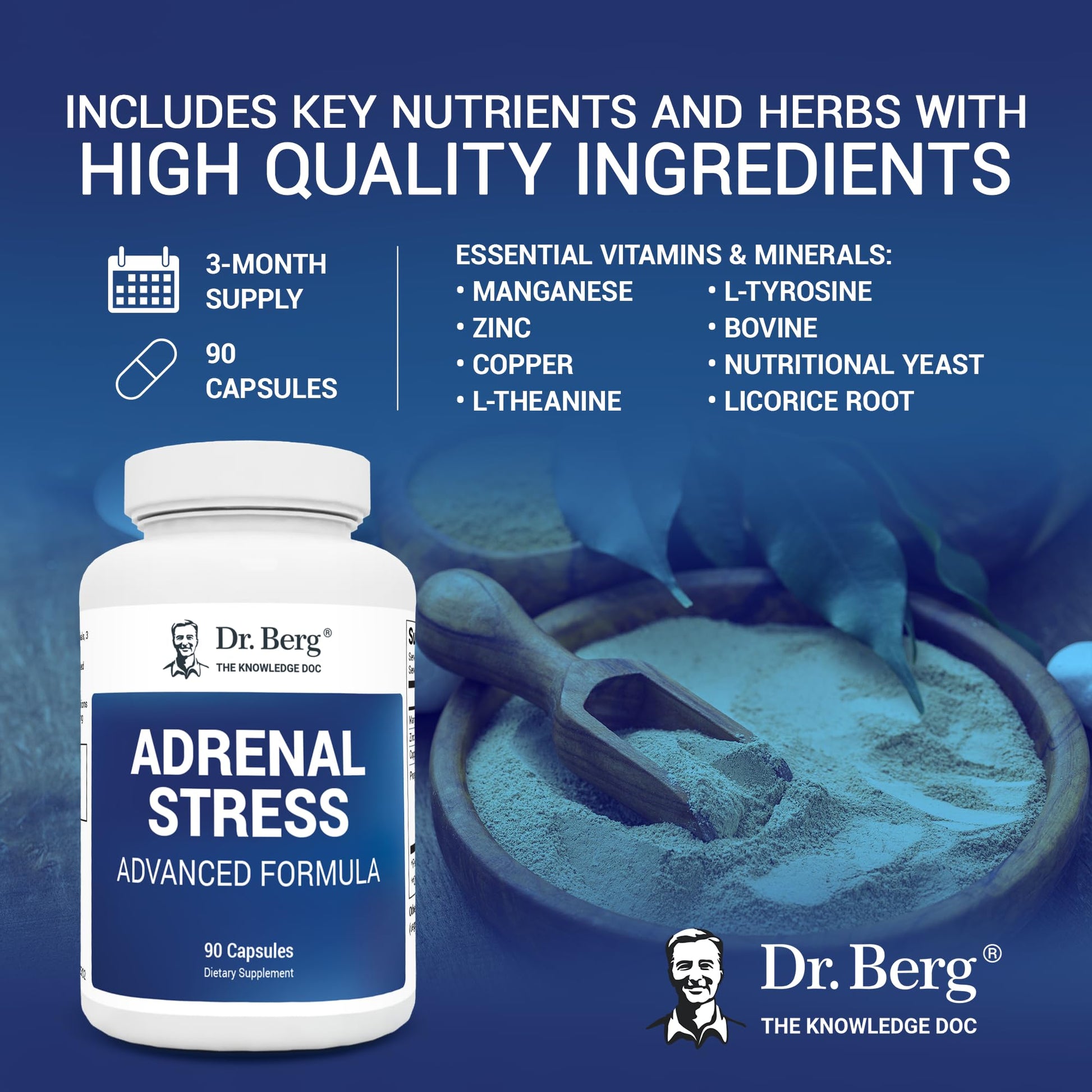 Dr. Berg’s Adrenal Stress Advanced Formula - Adrenal Support Supplements for Stress - Maple Wellness Supplements